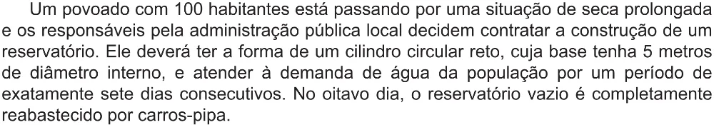 Trecho original com figura, tabela ou fórmula da questão 153 do ENEM 2021 - 2º Dia – Caderno 12 – Verde (Libras – Ampliada) – Aplicação Regular.