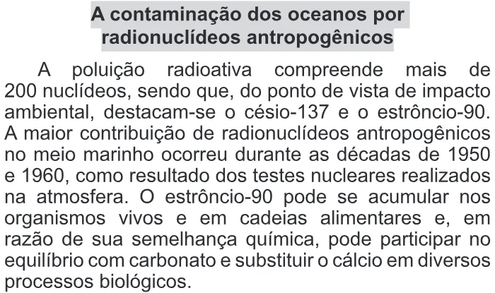 Trecho original com figura, tabela ou fórmula da questão 108 do ENEM 2019 - 2º Dia – Caderno 11 – Laranja (Braile e Ledor) – Aplicação Regular.