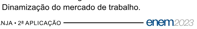 Alternativa E da questão 53 do ENEM 2023 - 1º Dia – Caderno 9 – Laranja (braile e ledor) – Reaplicação/PPL.