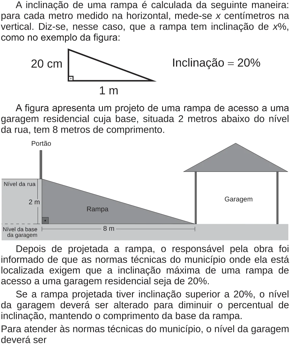 Trecho original com figura, tabela ou fórmula da questão 175 do ENEM 2018 - 2º Dia - Caderno 5 – Amarelo (Superampliada) – Aplicação regular.
