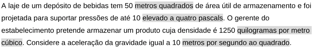 Trecho original com figura, tabela ou fórmula da questão 124 do ENEM 2025 - 2º Dia – Caderno 11 – Laranja (Braile e ledor) – Aplicação Regular - Leitor de tela (NVDA).