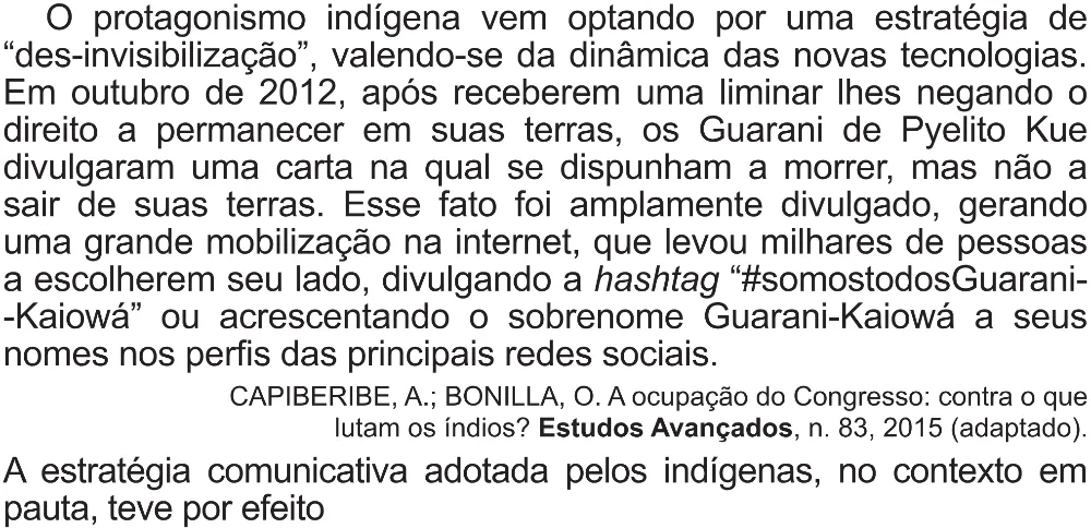Trecho original com figura, tabela ou fórmula da questão 59 do ENEM 2021 - 1º Dia – Caderno 2 – Amarelo (Superampliada) – Aplicação Regular.