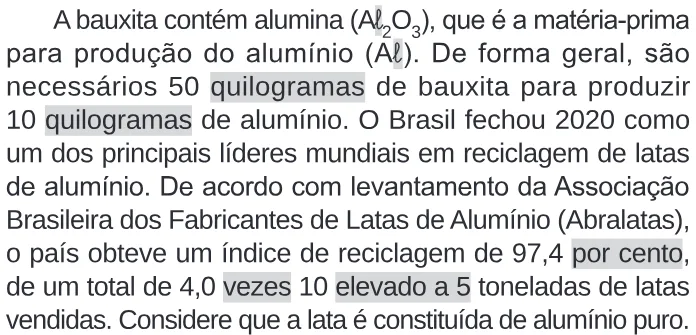 Trecho original com figura, tabela ou fórmula da questão 119 do ENEM 2024 - 2º Dia – Caderno 11 – Laranja (braile e ledor) – Aplicação Regular.