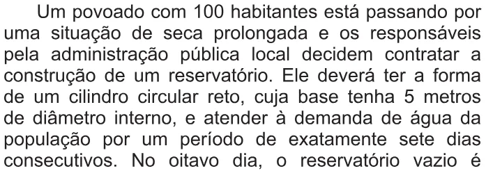 Trecho original com figura, tabela ou fórmula da questão 145 do ENEM 2021 - 2º Dia – Caderno 6 – Cinza – Aplicação Regular.