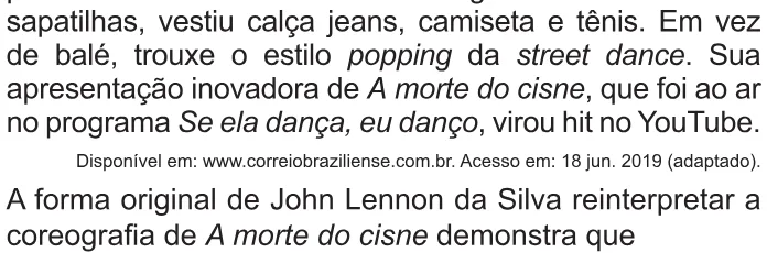 Trecho original com figura, tabela ou fórmula da questão 23 do ENEM 2021 - 1º Dia – Caderno 1 – Azul – Aplicação Regular.