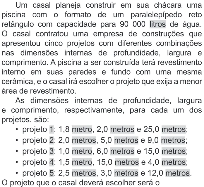 Trecho original com figura, tabela ou fórmula da questão 143 do ENEM 2022 - 2º Dia – Caderno 11 – Laranja (braile e ledor) – Aplicação Regular.