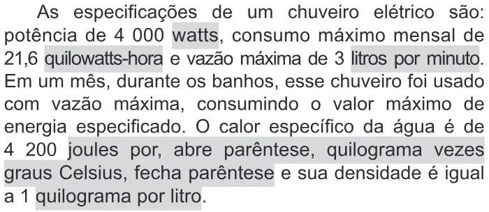Trecho original com figura, tabela ou fórmula da questão 132 do ENEM 2017 - 2º Dia - Caderno 11 - Laranja – Reaplicação/PPL - Ledor.