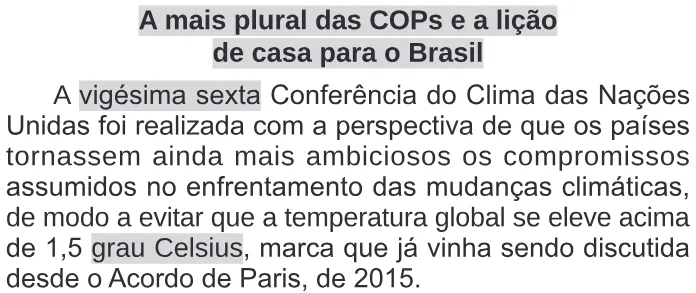 Trecho original com figura, tabela ou fórmula da questão 60 do ENEM 2024 - 1º Dia – Caderno 9 – Laranja (Braile e ledor) – Aplicação Regular.