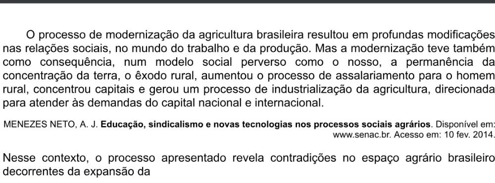 Trecho original com figura, tabela ou fórmula da questão 71 do ENEM 2020 - 1º Dia - Caderno 3 – Branco – Inglês – Aplicação digital.